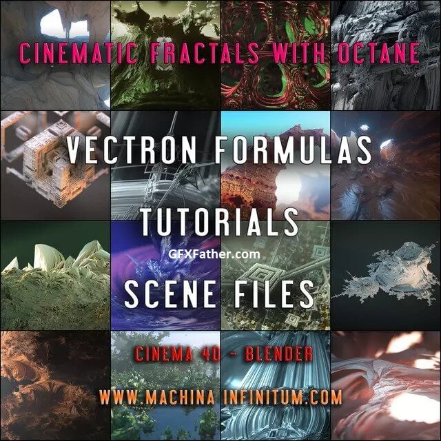 Octane Vectron Fractal PACK N°2 - Tutorials - Cinema 4D Blender scenes Free Download