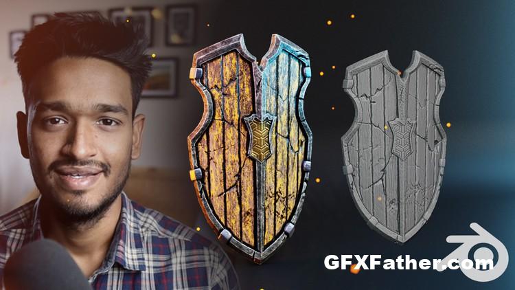 Udemy Blender 3D Model and Texture a Stylised shield Free Download