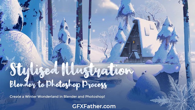 Wingfox SF20 Stylised Illustration Blender to Photoshop Process Free Download