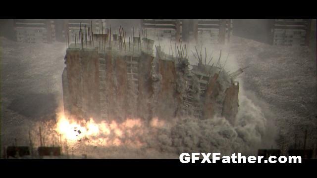 Controlled Building Demolition FX in Houdini Free Download