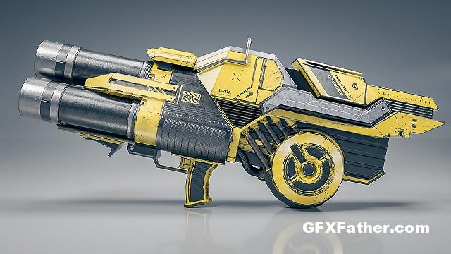 CGCookie Texturing Weapons in Blender and Substance Painter Free Download
