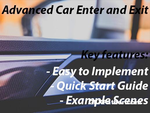 Advanced Car Enter and Exit Unity Asset