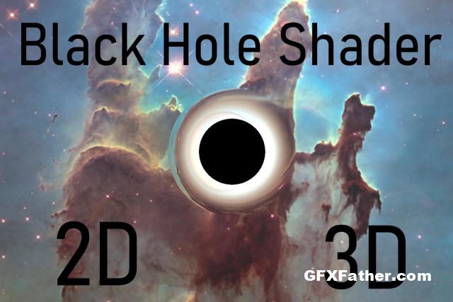 Black hole shader 2D 3D Unity Asset