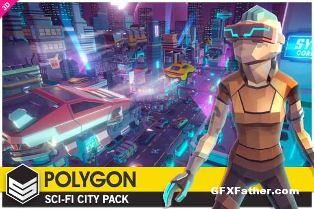 POLYGON Sci-Fi City Pack Unity Asset
