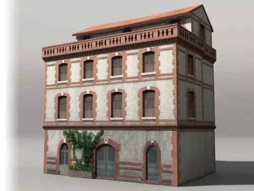 Residential Houses Low poly 3D model Unity Asset