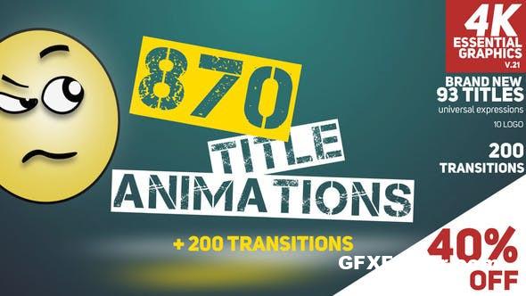 After Effects 870 Title Animations 9006125