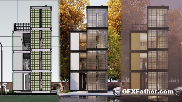 Udemy Create Realistic Elevations with Vray for Sketchup Archviz