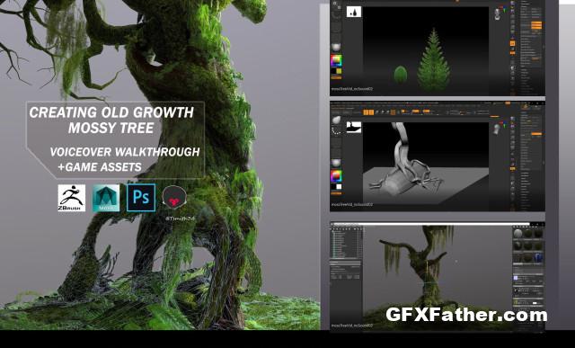 ArtStation Creating Old Growth Mossy Tree Tutorial and Game Assets