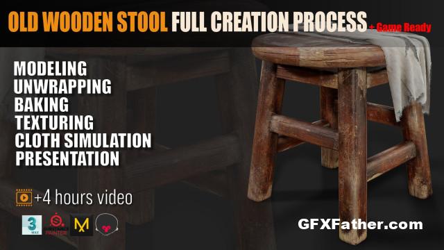 ArtStation Old Wooden Stool Full Creation Process by G_Pouraskar