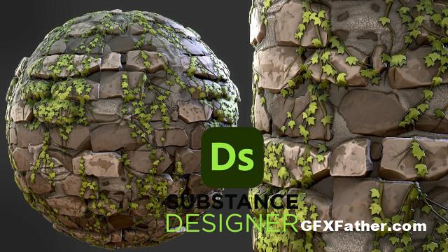 Artstation - Stylized Bricks Overgrown - Substance 3D Designer