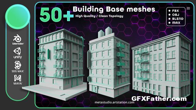 Artstation – 50 Building Base Mesh