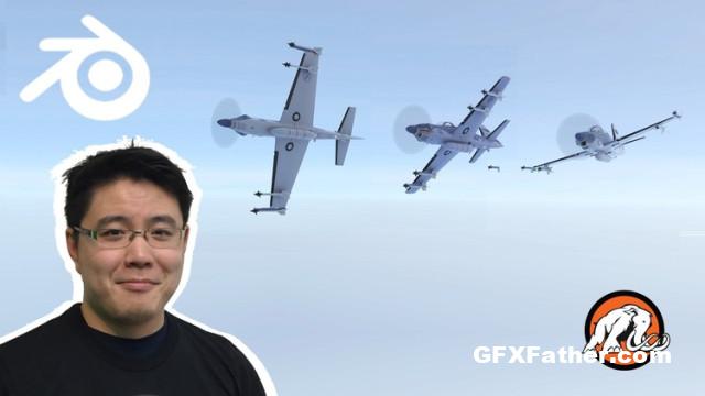 Udemy Guide To Quickly Creating Blender Art High Poly Jet Plane!