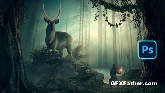 Udemy Photoshop advanced manipulation course The great deer