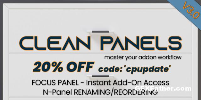 Clean Panels Blender Addon