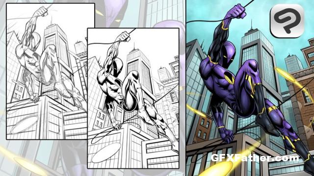 Udemy How to Draw a Superhero Scene - Sketch to Colors