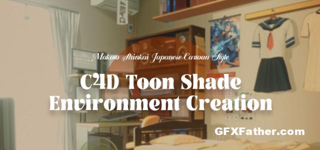Yiihuu Makoto Shinkai Japanese Cartoon Style- C4D Toon Shade Environment Creation