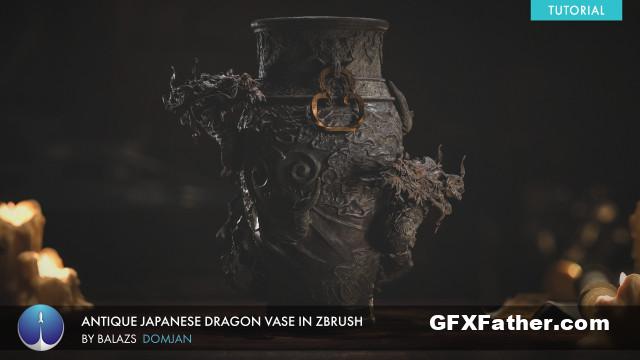 Experience Points Antique Japanese Dragon Vase in Zbrush Balazs Domjan