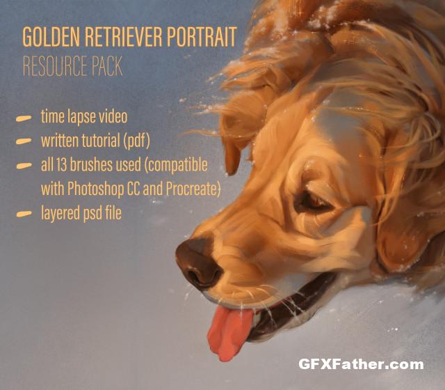 Gumroad Dog Portrait Tutorial & Brush Pack
