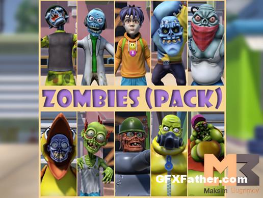 Unity Asset Cartoon Zombies Pack v1.0