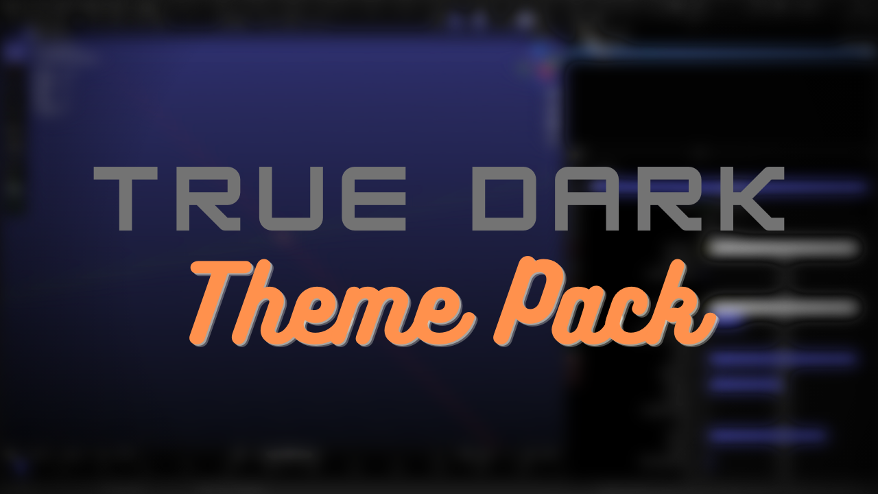 True Dark Blender Themes Pack FRee Download