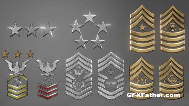 Unreal Engine 3D Military Insignia Set (4.27, 5.0 – 5.1) – GFXFather