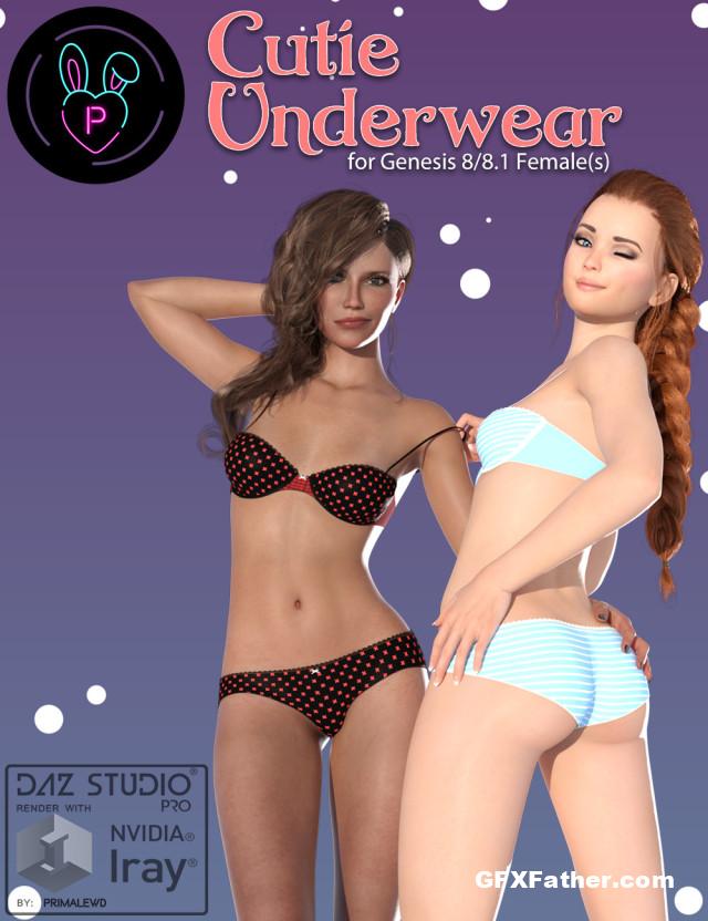 Cutie Underwear for Genesis 8 and 8.1 Female Free Download