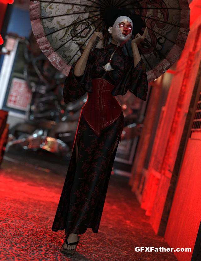 Cyber Geisha Poses for Genesis 8.1 Females Free Download
