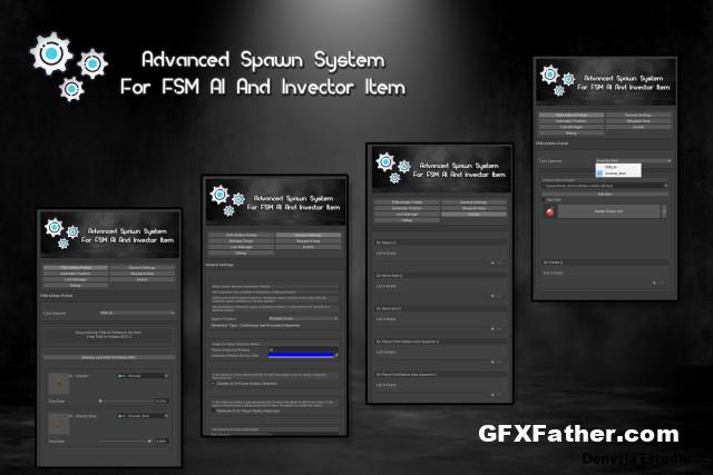 Unity Asset Advanced Spawn System For FSM AI And Invector Item v4.9