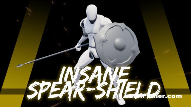 Unreal Engine Insane Spear-Shield Anim Set (4.27, 5.0)