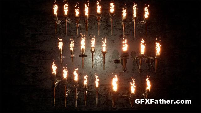 Unreal Engine Ultimate Torches package 50 Variations (4.25 - 4.27, 5.0 - 5.2)
