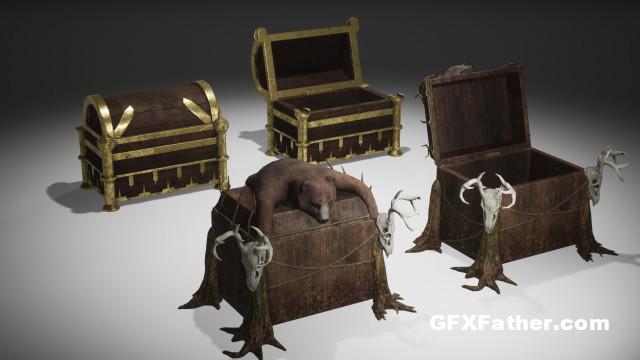 Unreal Engine Eighteen Fantasy Chests Pack (4.19 - 4.27, 5.0 - 5.1)