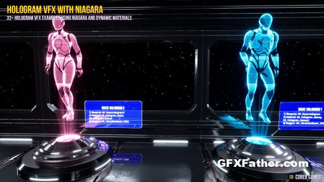 Unreal Engine Hologram VFX With Niagara (5.0 - 5.2)