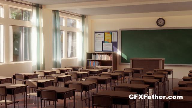 Wingfox – 3D Photorealistic Classroom Environment Creation in BLENDER