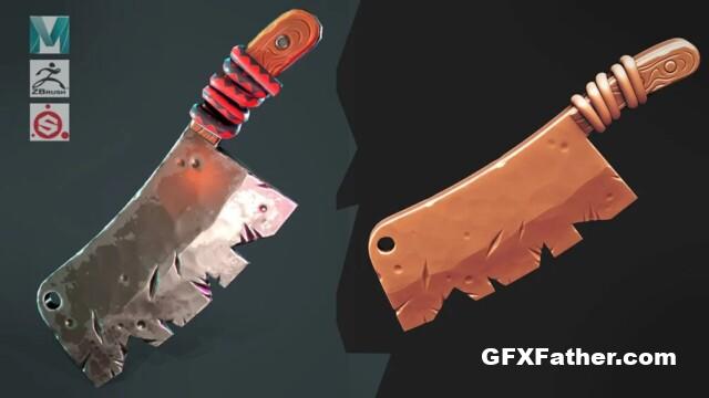 3dEx - Stylized Chopping Knife - Maya, Zbrush, Substance Painter Video