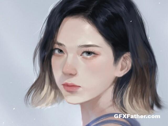 Class101 - Draw with emotion in moist, subtle colors, Hae-yoon's iPad portrait