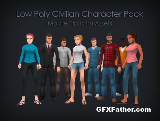 Unity Asset Low Poly Civilian Character Pack v1.0