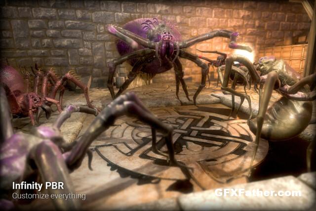 Unity Assets Spider Character Spiders Pack - Fantasy RPG v4.2