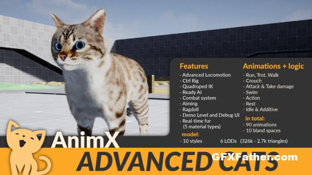 Unreal Engine AnimX Advanced Cats v5.0-5.2