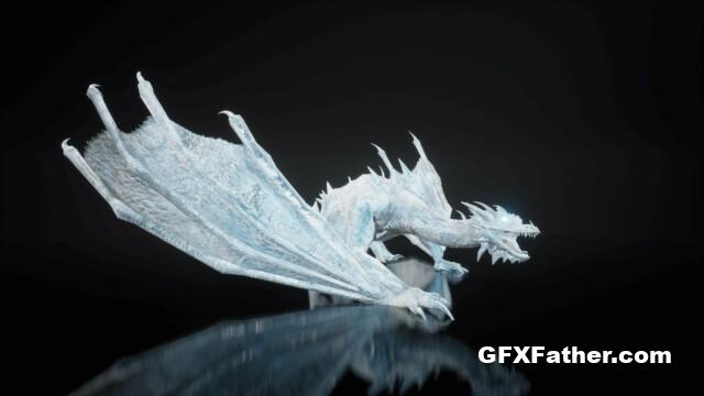 Unreal Engine Winter Dragon (Wyvern)