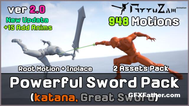 Unreal Engine 2 Assets Powerful Sword Pack