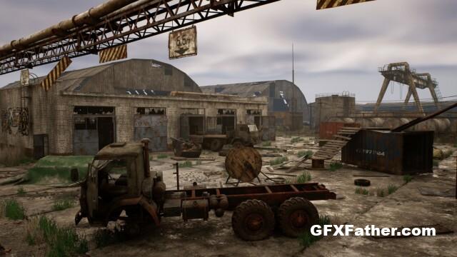 Unreal Engine Abandoned Factory Industrial railway zone