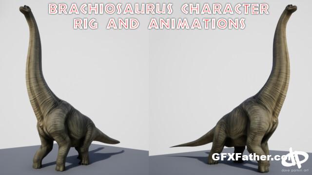 Unreal Engine Brachiosaurus Dinosaur Character Rig
