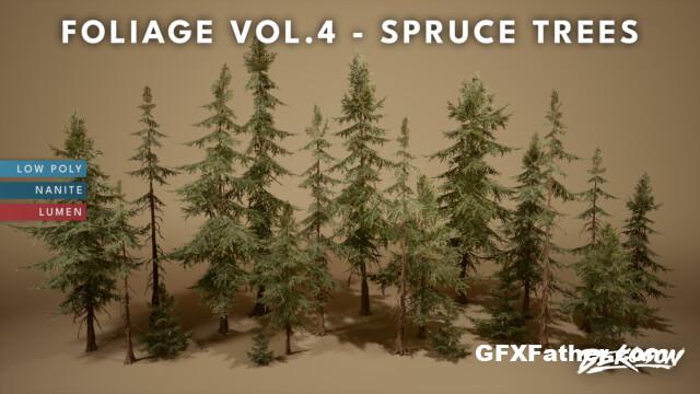 Unreal Engine Foliage VOL.4 - Spruce Trees
