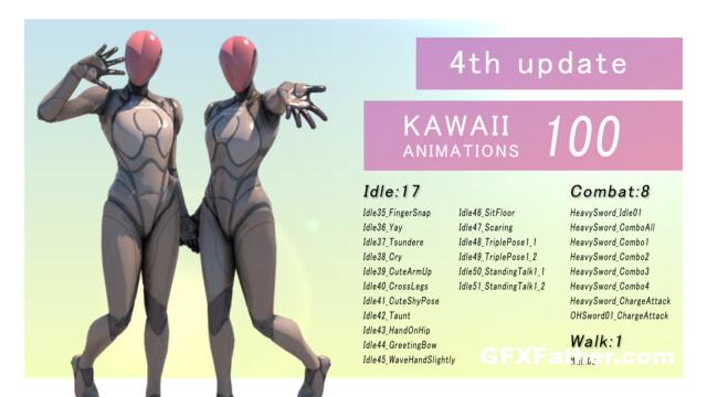 Unreal Engine Kawaii Animations 100