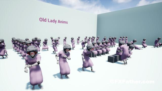 Unreal Engine Old Lady Anims