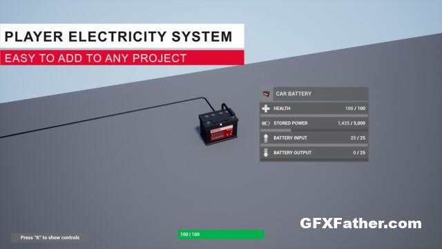 Unreal Engine Player Electricity System