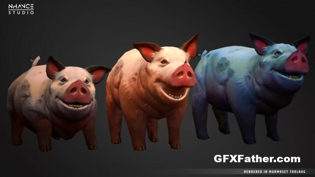 Unreal Engine Stylized Fantasy Pig