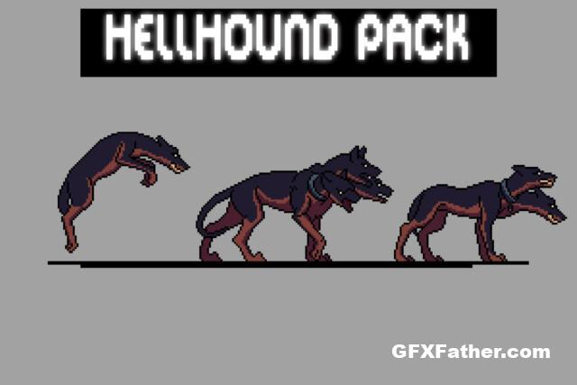 Unity Asset Hellhound Character Sprite Sheets Pixel Art