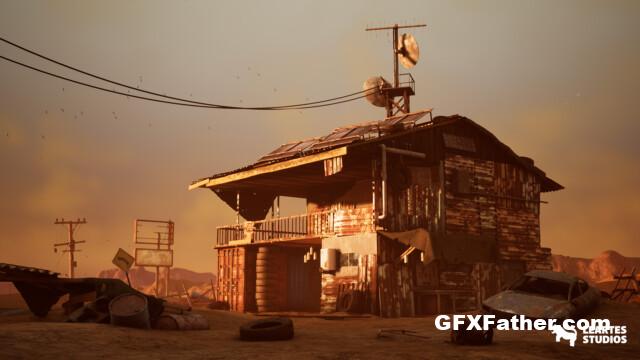 Unreal Engine Post Apocalyptic Desert Environment + ULAT ( Abandoned Desert Desert )
