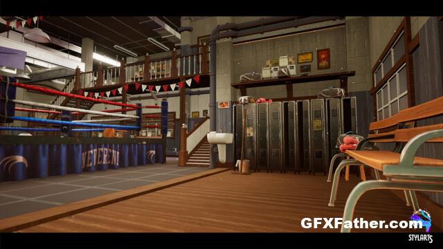Unreal Engine Stylized Boxing Club ( Stylized , Boxing , Stylized )
